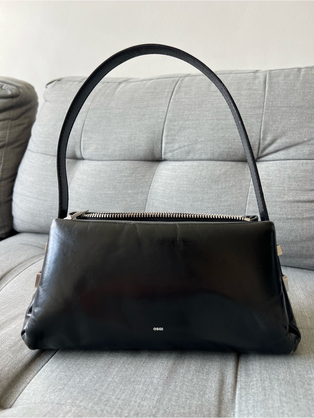Osoi Black Pillow Mini Leather Shoulder Bag